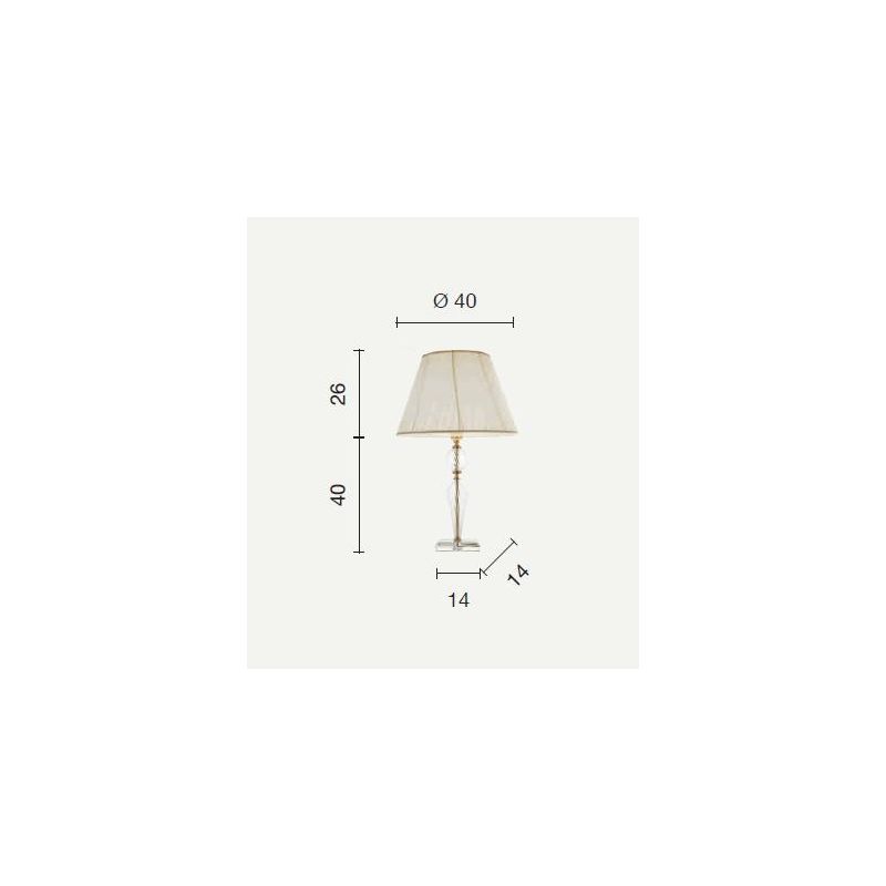 VILLA LAMPADA DA TAVOLO GRANDE IN VETRO LAVORATO A MANO CLASSICA D40 CM 6 COLORI ONDALUCE ONDALUCE CICIRIELLO - Cristalensi Shop
