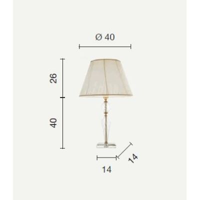 VILLA LAMPADA DA TAVOLO GRANDE IN VETRO LAVORATO A MANO CLASSICA D40 CM 6 COLORI ONDALUCE ONDALUCE CICIRIELLO - Cristalensi Shop
