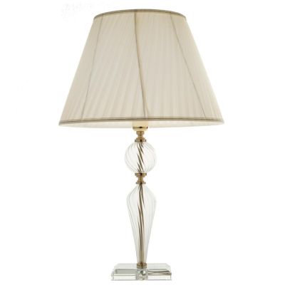 VILLA LAMPADA DA TAVOLO GRANDE IN VETRO LAVORATO A MANO CLASSICA D40 CM 6 COLORI ONDALUCE ONDALUCE CICIRIELLO - Cristalensi Shop