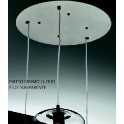 PAGODA 5 LUCI PIATTO CROMO LUCIDO O RUGGINE CON FILO TRECCIA VETRI TRASPARENTI Illuminando - Cristalensi Shop Online 2