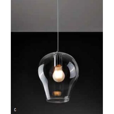 PAGODA 3 LAMPADARIO SOSPENSIONE 3 VETRI MISTI TRASPARENTI MONTATURA CROMO O RUGGINE Illuminando - Cristalensi Shop Online