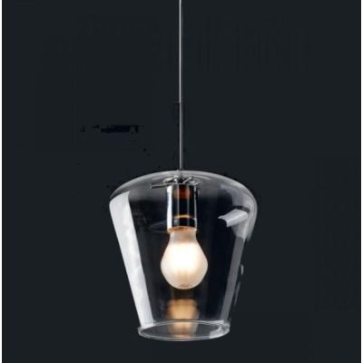 PAGODA 3 LAMPADARIO SOSPENSIONE 3 VETRI MISTI TRASPARENTI MONTATURA CROMO O RUGGINE Illuminando - Cristalensi Shop Online