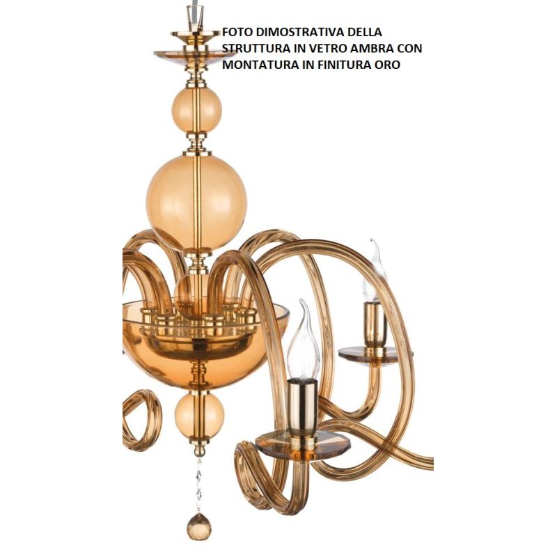 VIVALDI ABAT-JOUR IN CRISTALLO E METALLO ELEGANTE E CLASSICO 8 FINITURE COLORE ONDALUCE CICIRIELLO - Cristalensi Shop Online