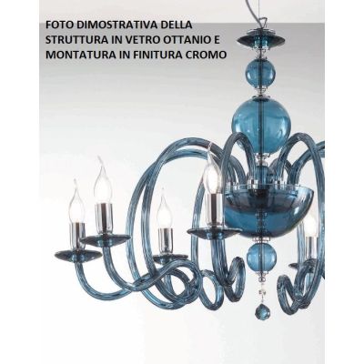 VIVALDI ABAT-JOUR IN CRISTALLO E METALLO ELEGANTE E CLASSICO 8 FINITURE COLORE ONDALUCE CICIRIELLO - Cristalensi Shop Online