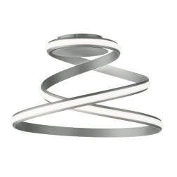 VUELTA PLAFONIERA MODERNA A LED INTEGRATO 37W DIMMERABILE GRIGIA O BIANCA ONDALUCE CICIRIELLO - Cristalensi Shop Online