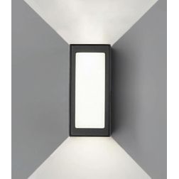 WIN LED 3X3W LAMPADA DA PARETE CON FASCIO REGOLABILE IP54 GRIGIO BIANCO O ANTRACITE Pan International - Cristalensi Shop Online