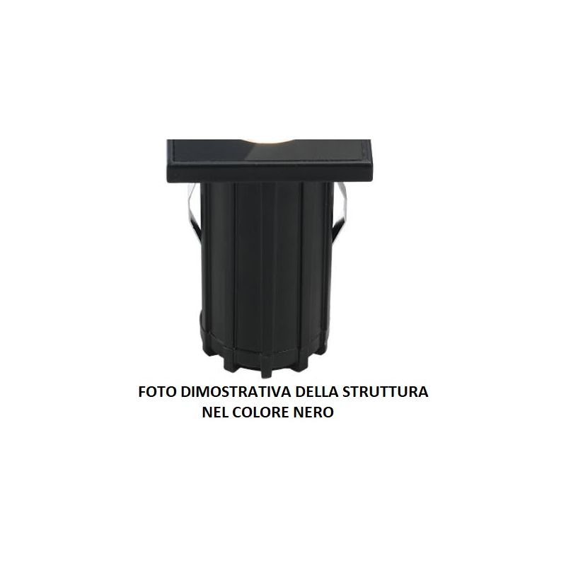 HOLE INCASSO ROTONDO DA ESTERNI IP67 CALPESTABILE BIANCO O NERO LED 6W LUCE 3000K Pan International - Cristalensi Shop Online