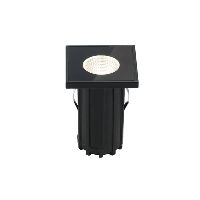 HOLE INCASSO QUADRATO DA ESTERNI IP67 CALPESTABILE BIANCO O NERO LED 6W LUCE 3000K Pan International - Cristalensi Shop Online