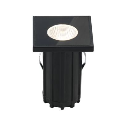 HOLE INCASSO QUADRATO DA ESTERNI IP67 CALPESTABILE BIANCO O NERO LED 6W LUCE 3000K Pan International - Cristalensi Shop Online