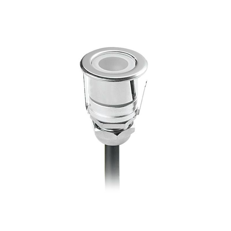 MICROLED INCASSO PICCOLO ROTONDO LED 1W LUCE 3000K-4000K ACCIAIO O BIANCO Pan International - Cristalensi Shop Online