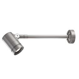 SHOOT FARETTO DA ESTERNO CON BRACCIO ORIENTABILE LED 8W LUCE 3000K GRIGIO SPESSORE CM 47 Pan International - Cristalensi Shop On 2