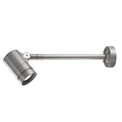 SHOOT FARETTO DA ESTERNO CON BRACCIO ORIENTABILE LED 8W LUCE 3000K GRIGIO SPESSORE CM 47 Pan International - Cristalensi Shop On