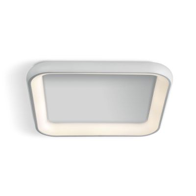 KART PLAFONIERA QUADRATA BIANCA LED 50W LUCE 3000K DESIGN MODERNO CM 62,5X62,5 Pan International - Cristalensi Shop Online