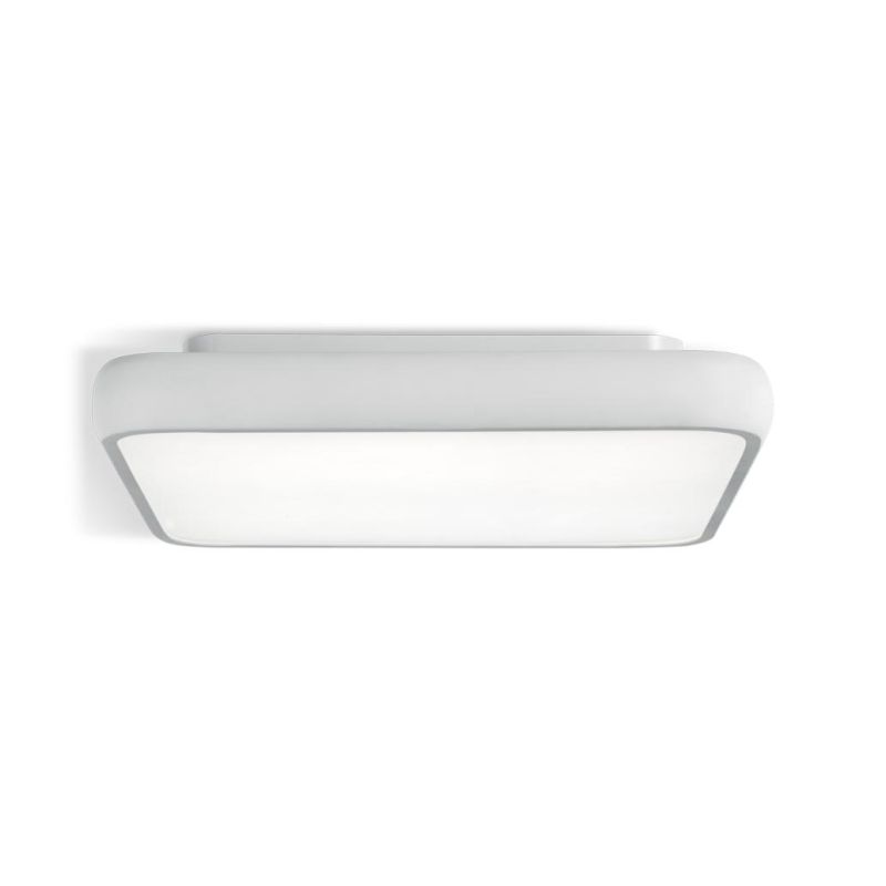 DAMA PLAFONIERA QUADRATA CM 64X64 LED 62W LUCE 3000K BIANCA O NERA DESIGN MODERNO Pan International - Cristalensi Shop Online