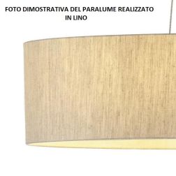 SATURNO SOSPENSIONE MODERNA DIAMETRO CM 75 CON PARALUME IN TESSUTO 3 COLORI ATTACCO 6XE27 Pan International - Cristalensi Shop O 2