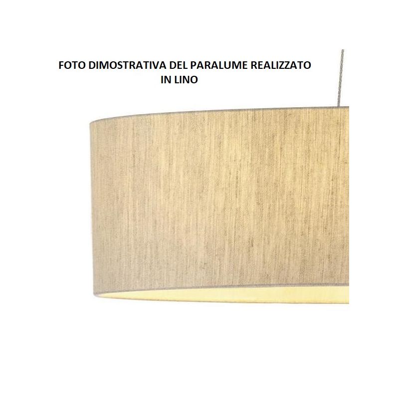 SATURNO SOSPENSIONE MODERNA DIAMETRO CM 75 CON PARALUME IN TESSUTO 3 COLORI ATTACCO 6XE27 Pan International - Cristalensi Shop O