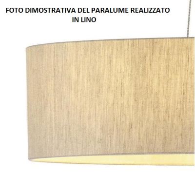 SATURNO SOSPENSIONE MODERNA DIAMETRO CM 110 CON PARALUME IN TESSUTO 3 COLORI ATTACCO 8XE27 Pan International - Cristalensi Shop