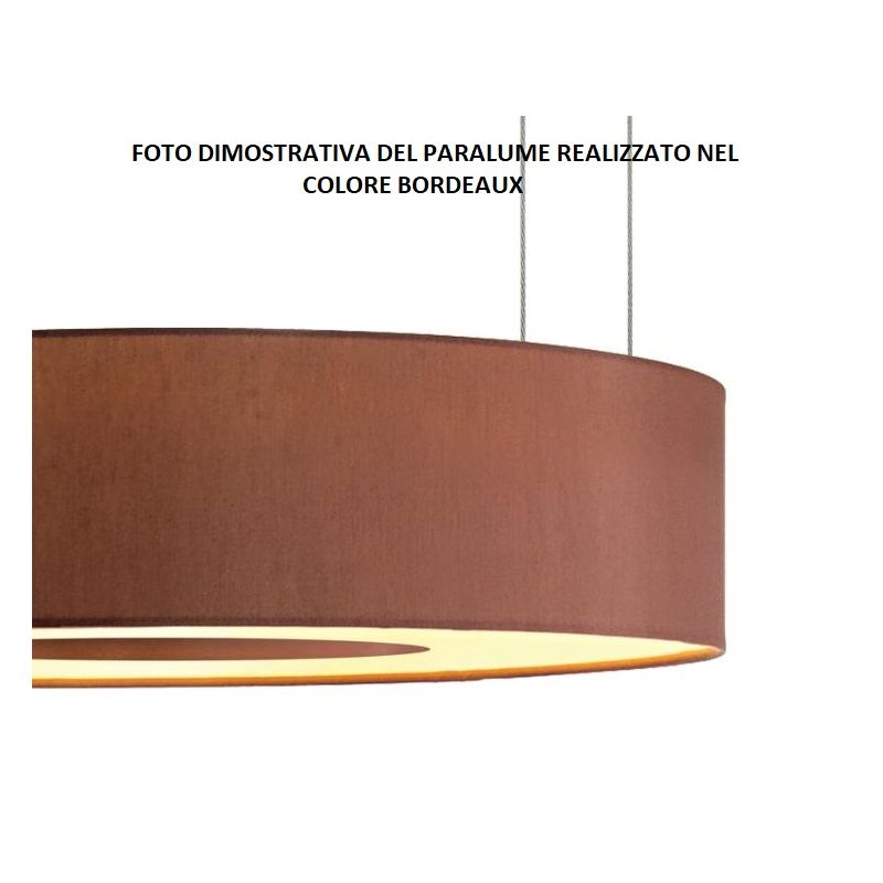GIOVE SOSPENSIONE MODERNA DIAMETRO CM 46 CON PARALUME IN TESSUTO 3 COLORI ATTACCO E27 Pan International - Cristalensi Shop Onlin