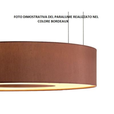 GIOVE SOSPENSIONE MODERNA DIAMETRO CM 46 CON PARALUME IN TESSUTO 3 COLORI ATTACCO E27 Pan International - Cristalensi Shop Onlin