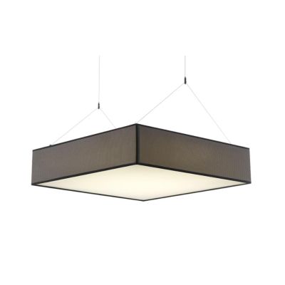 URANO SOSPENSIONE QUADRATA CM 35X35 MODERNA LED 18W LUCE 3000K PARALUME IN TESSUTO 2 COLORI Pan International - Cristalensi Shop