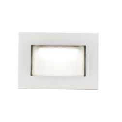 FAST SEGNAPASSO RETTANGOLARE DA INCASSO LARGHEZZA 10 CM LED 3,6W IP65 BIANCO O GRIGIO Pan International - Cristalensi Shop Onlin