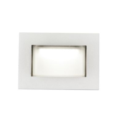 FAST SEGNAPASSO RETTANGOLARE DA INCASSO LARGHEZZA 10 CM LED 3,6W IP65 BIANCO O GRIGIO Pan International - Cristalensi Shop Onlin