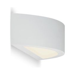 BOREALE APPLIQUE IN GESSO VERNICIABILE A LED INTEGRATO 2X6W DIAMETRO 30 CM Pan International - Cristalensi Shop Online