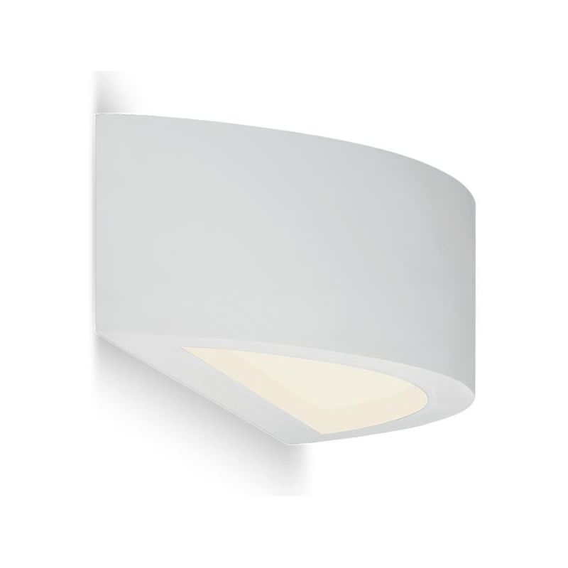 BOREALE APPLIQUE IN GESSO VERNICIABILE A LED INTEGRATO 2X6W DIAMETRO 30 CM Pan International - Cristalensi Shop Online