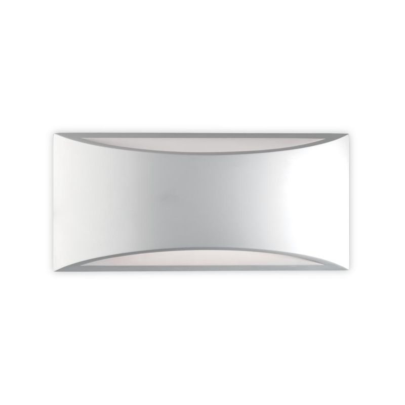 IDRA APPLIQUE IN GESSO VERNICIABILE CON LED INTEGRATO 2X6W 3000K DIAMETRO 30 CM Pan International - Cristalensi Shop Online