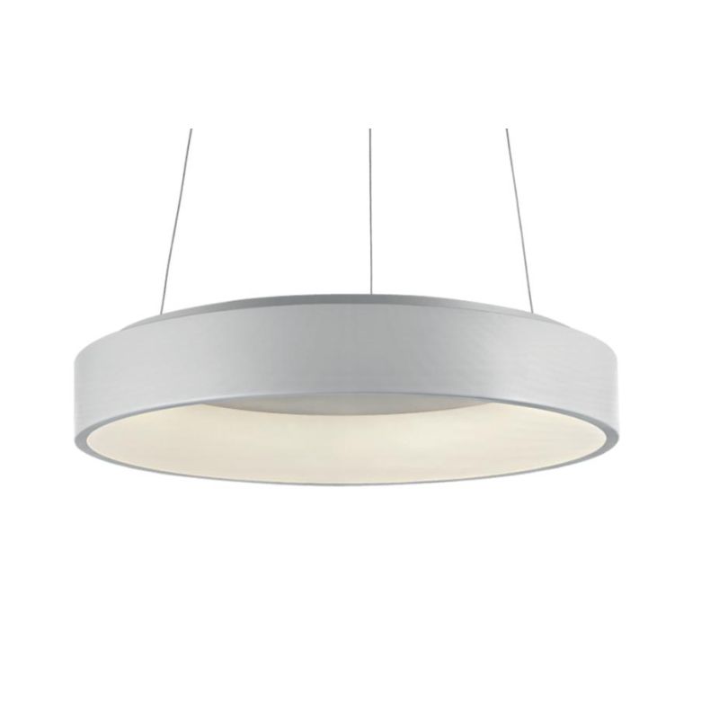 HOOP SOSPENSIONE CIRCOLARE DIAMETRO 45 CM A LED 32W 3000K IN METALLO BIANCO Pan International - Cristalensi Shop Online
