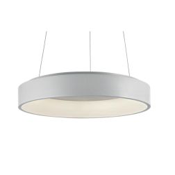 HOOP SOSPENSIONE CIRCOLARE DIAMETRO 80 CM A LED 62W 3000K IN METALLO BIANCO Pan International - Cristalensi Shop Online