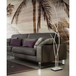ANELLI LAMPADA DA TERRA METALLO BIANCO LED 35W LUCE CALDA ON/OFF MODERNA Illuminando - Cristalensi Shop Online 2