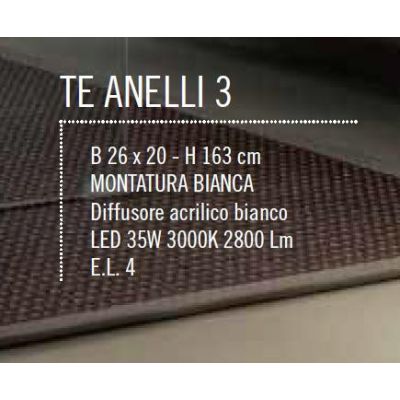 ANELLI LAMPADA DA TERRA METALLO BIANCO LED 35W LUCE CALDA ON/OFF MODERNA Illuminando - Cristalensi Shop Online