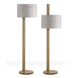 SHADE LAMPADA DA TERRA IN LEGNO E PARALUME IN TESSUTO IN LINO Pan International - Cristalensi Shop Online 2