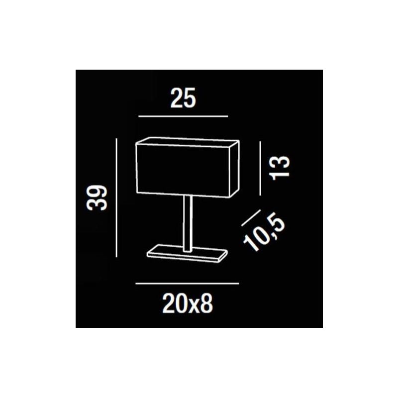 5884 LAMPADA DA TAVOLO IN CROMO SPAZZOLATO CON PARALUME Perenz - Cristalensi Shop Online