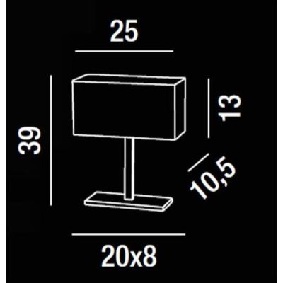 5884 LAMPADA DA TAVOLO IN CROMO SPAZZOLATO CON PARALUME Perenz - Cristalensi Shop Online