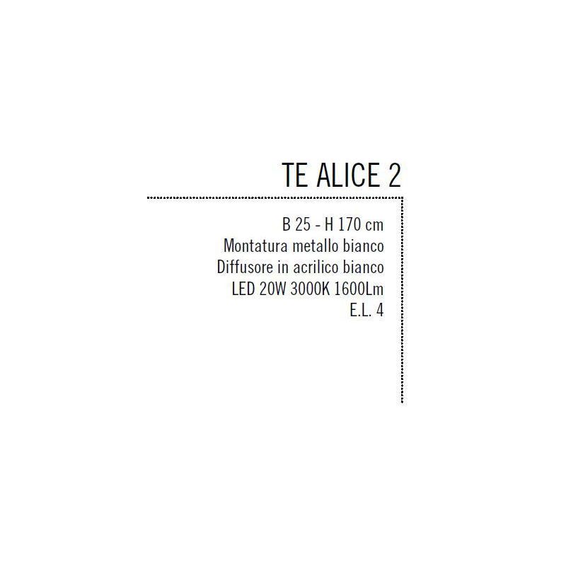 ALICE PIANTANA LAMPADA DA TERRA INTRECCIATA A LED 20W 3000K ACCENSIONE ON-OFF Illuminando - Cristalensi Shop Online