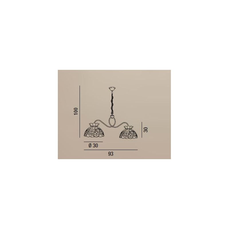 924 BILANCIERE CON DIFFUSORI IN VETRO TIFFANY Perenz - Cristalensi Shop Online
