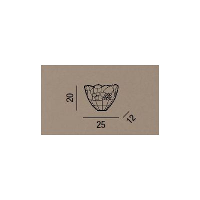 T502-A LAMPADA DA PARETE IN VETRO TIFFANY Perenz - Cristalensi Shop Online