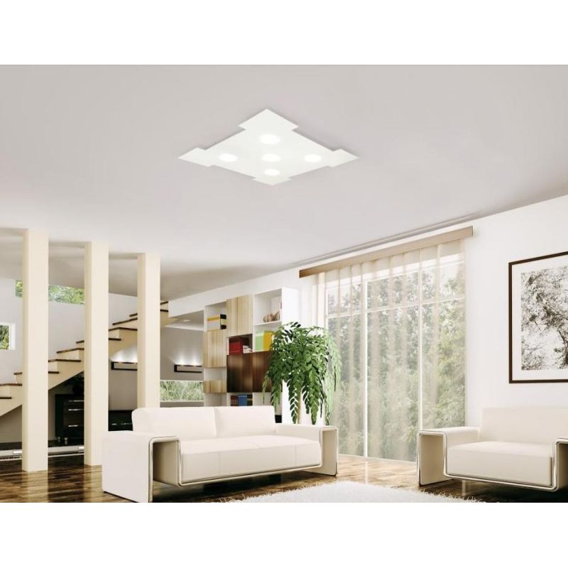 ATENE Q65 LAMPADA DA SOFFITTO 65X65 CM IN 14 COLORI LAMPADINE LED GX53 ECONOMICA PROMOINGROSS - Cristalensi Shop Online