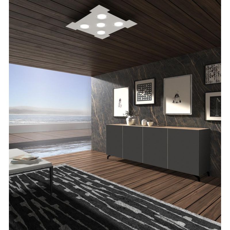 ATENE Q65 LAMPADA DA SOFFITTO 65X65 CM IN 14 COLORI LAMPADINE LED GX53 ECONOMICA PROMOINGROSS - Cristalensi Shop Online