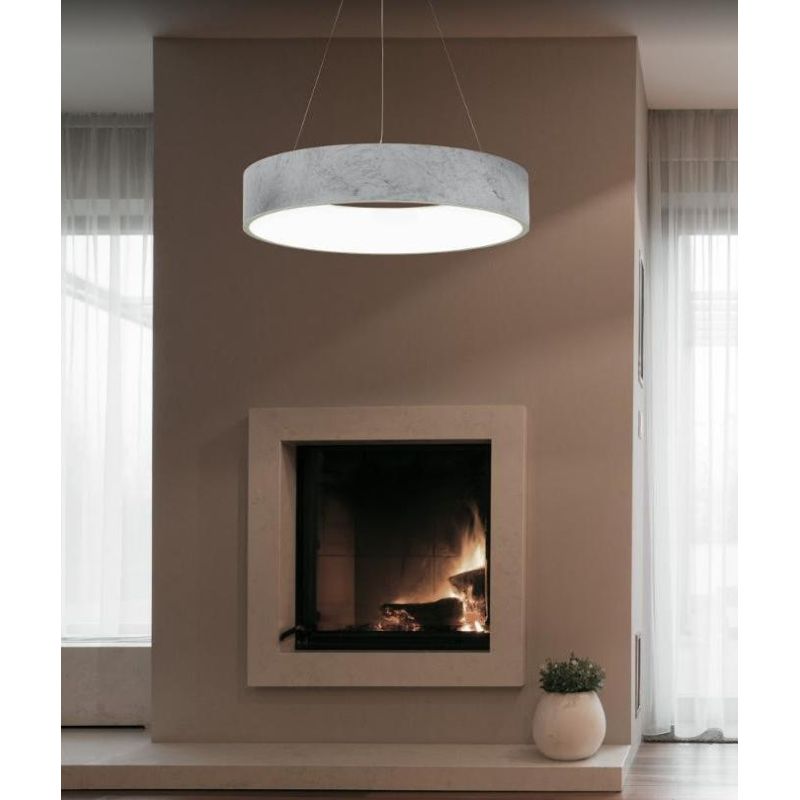 AURORA S80 SOSPENSIONE A LAMPADARIO 14 COLORI DIAMETRO 80 CM LED 96W MODERNA PROMOINGROSS - Cristalensi Shop Online