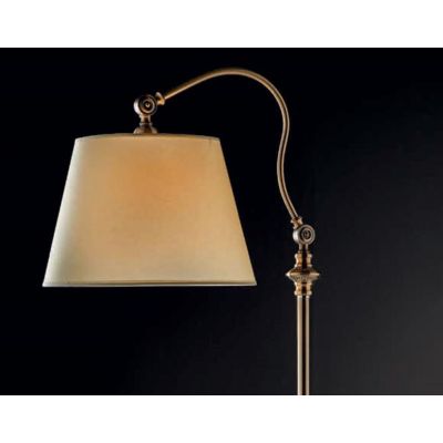 STREET SOFT LAMPADA DA TERRA IN METALLO BRUNITO CON PARALUME IN PERGAMENA CON SNODI Illuminando - Cristalensi Shop Online