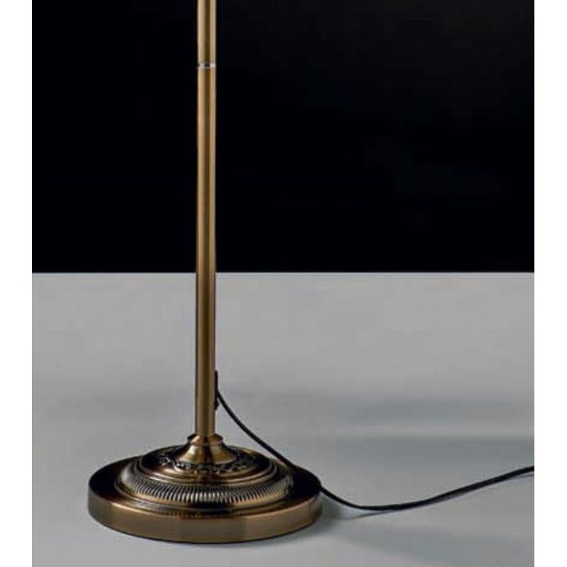 STREET SOFT LAMPADA DA TERRA IN METALLO BRUNITO CON PARALUME IN PERGAMENA CON SNODI Illuminando - Cristalensi Shop Online