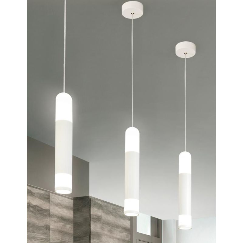 DERBY S1 SOSPENSIONE SINGOLA DISPONIBILE IN 14 COLORI BIEMISSIONE LED 10W MODERNA ECONOMICA PROMOINGROSS - Cristalensi Shop Onli