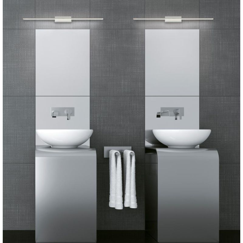 ELEGANCE APPLIQUE CROMO LUCIDO O BIANCA PER SOPRA SPECCHIO QUADRO LED 20W LED CM 83,4 MODERNA PROMOINGROSS - Cristalensi Shop On