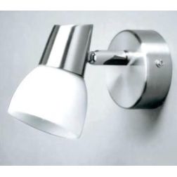 ARES 1 FARETTO SPOT ORIENTABILE IN METALLO FINITURA NICHEL CON DIFFUSORE IN VETRO Illuminando - Cristalensi Shop Online 2