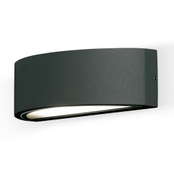 LENTE APPLIQUE ESTERNO ANTRACITE BIANCO O GRIGIO IP54 MODERNO LAMPADINA LED SOSTITUIBILE PROMOINGROSS - Cristalensi Shop Online 2