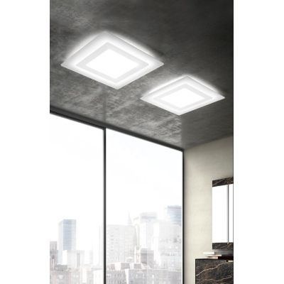 OBLIO Q50 PLAFONIERA QUADRATA MEDIA 48X48 CM LED 45W MODERNA 14 COLORI DI PROMOINGROSS PROMOINGROSS - Cristalensi Shop Online