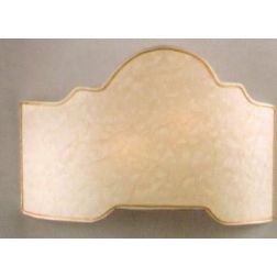 VENTOLA 35 SAGOMATA IN PERGAMENA AVORIO CON BORDINO IN ORO Illuminando - Cristalensi Shop Online 2